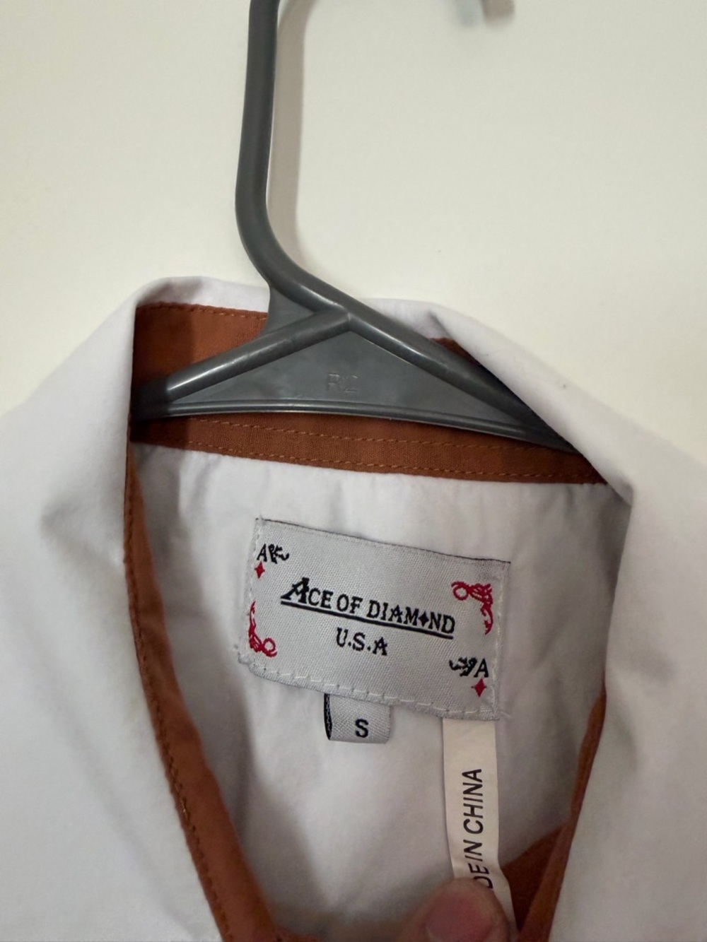 Ace of Diamonds USA Cowgirl Long Sleeve White Button Down Collared Shirt - Picture 6 of 8